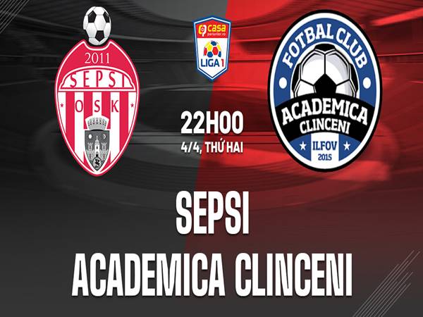 Soi kèo bóng đá giữa Sepsi vs Academica Clinceni, 22h00 ngày 4/4