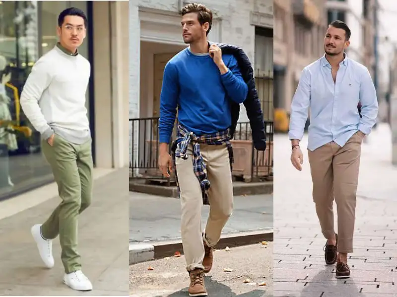 Phối giày thể thao với quần kaki – Trẻ trung và năng động