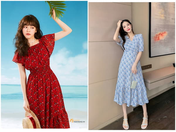 Váy maxi hoa nhí: Nữ tính và dịu dàng