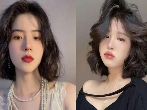 Tóc ngắn xoăn sóng nhẹ là 1 trong các kiểu tóc ngắn cho mặt tròn béo