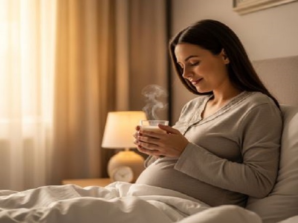 Sữa ấm – giúp thư giãn và ổn định tâm trạng tốt cho bà bầu mất ngủ