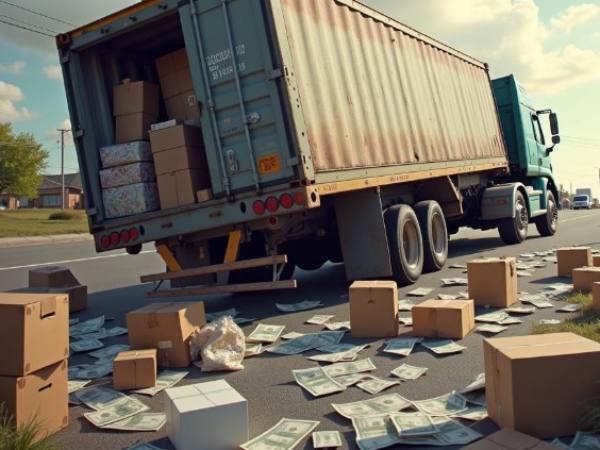 Mơ thấy xe tải chở đầy hàng hóa bị lật